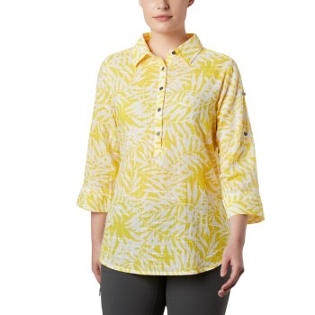 Columbia Overhemd Dames, Summer Ease Popover Tunic Geel, 32YNWDPKA